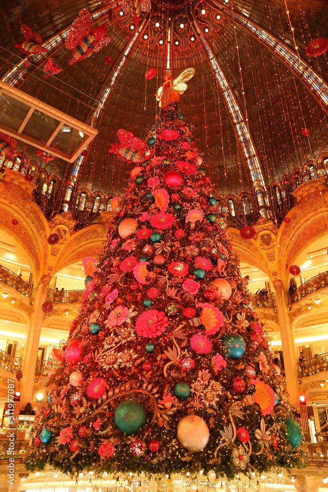 christmas tree in hall christmas tree in hall