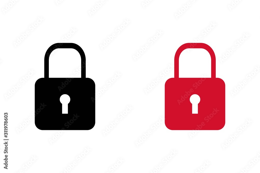 Lock Icon in trendy flat style isolated on white background. Security symbol for your web site design, logo, app, UI. Vector illustration Lock Icon in trendy flat style isolated on white background. Security symbol for your web site design, logo, app, UI. Vector illustration