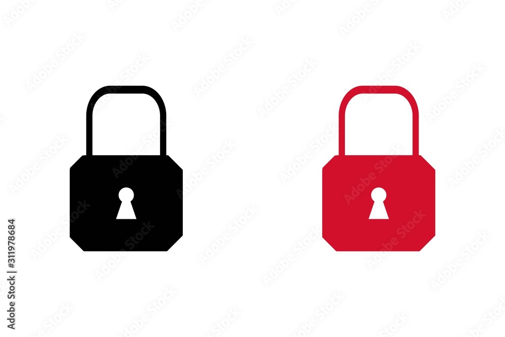 Lock Icon in trendy flat style isolated on white background. Security symbol for your web site design, logo, app, UI. Vector illustration Lock Icon in trendy flat style isolated on white background. Security symbol for your web site design, logo, app, UI. Vector illustration