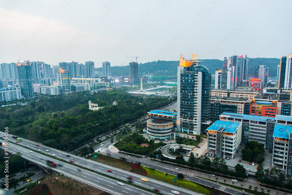 The view of Chongqing city, China,