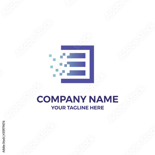 Document Data Sheet Transfer Translate Move Upload Download Vector Illustration Logo