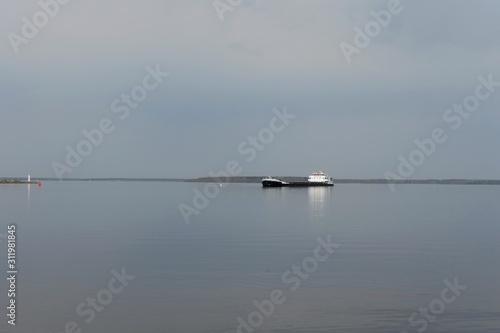  The ship "Volga-don 139" on the river sheksne. Vologda region