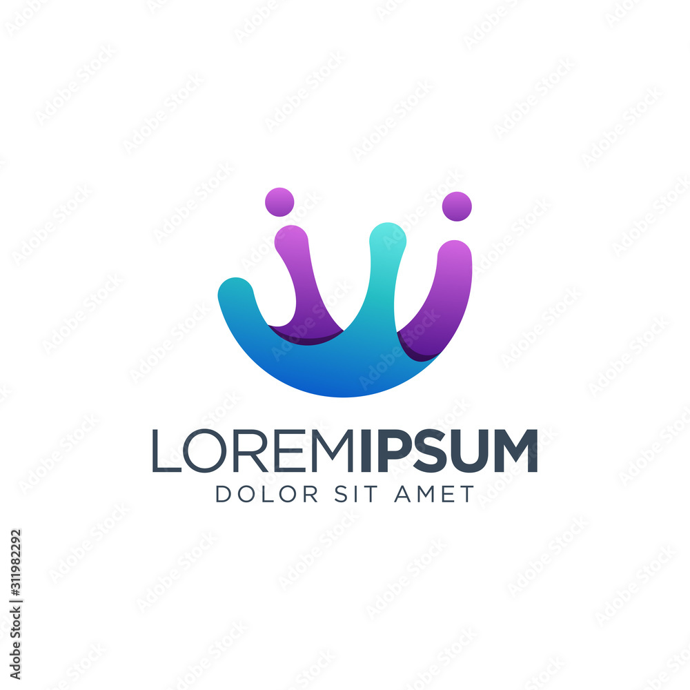 Colorful Wave Logo Design Colorful Wave Logo Design