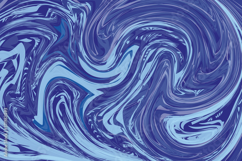 Modern blue colorful flow poster. Wave Liquid shape in blue color background. Art design. Vector illustration