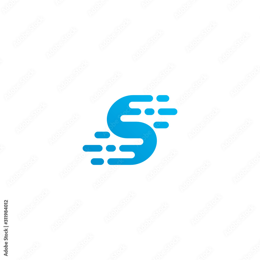 S Letter Initial Move Moving Fast Line Dot Vector Illustration Logo S Letter Initial Move Moving Fast Line Dot Vector Illustration Logo