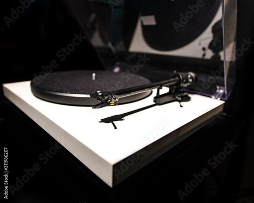 Angled View of a Turntable
