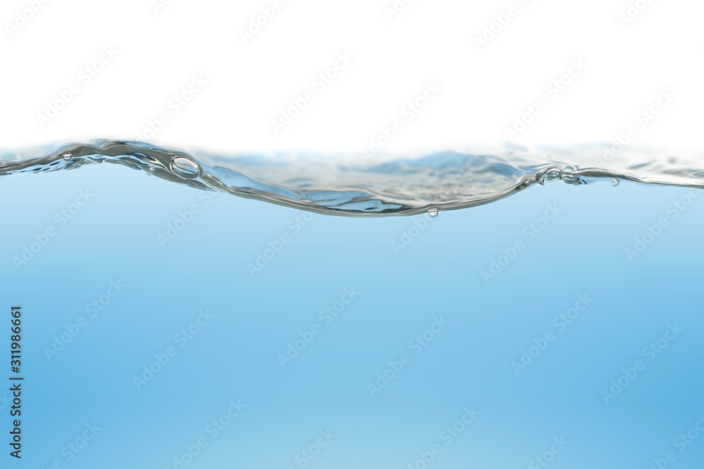 Water splash. Aqua flowing in waves and creating bubbles. Drops on the water surface feel fresh and clean. isolated on white background. Water splash. Aqua flowing in waves and creating bubbles. Drops on the water surface feel fresh and clean. isolated on white background.
