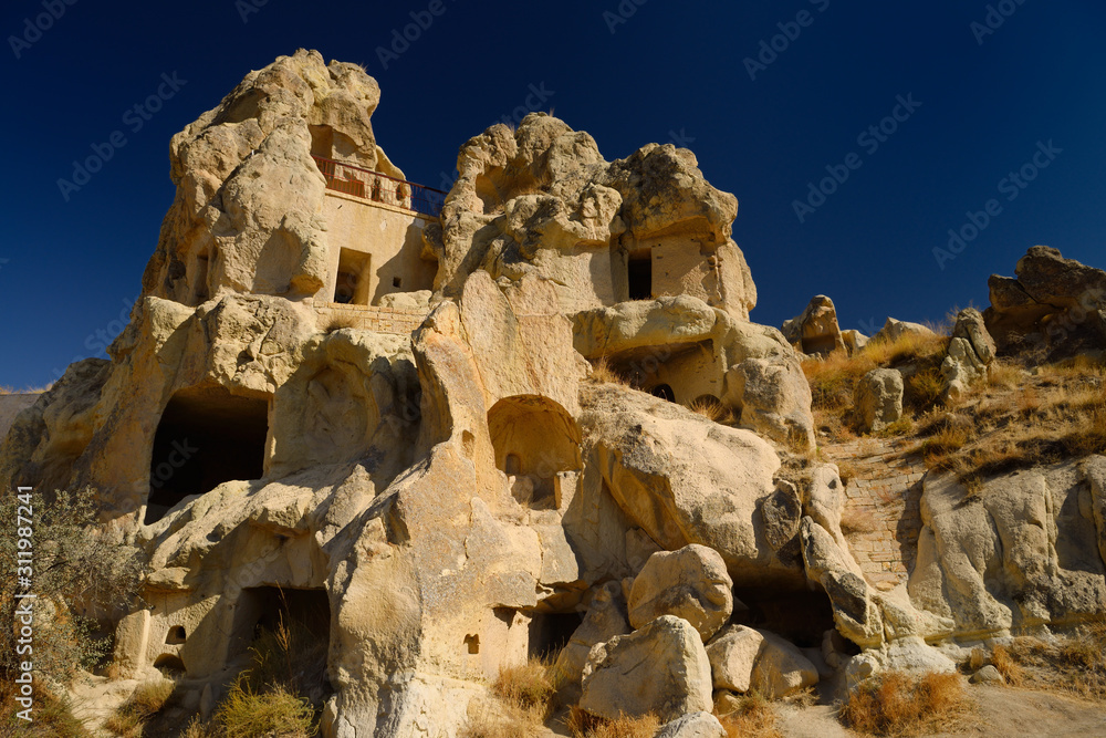 Cave monastery at Goreme Valley Open Air Museum Cappadocia Turkey