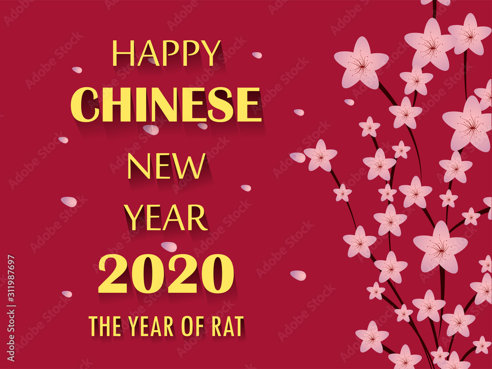 Naklejka premium easy to edit vector illustration of Happy Chinese New Year greeting background
