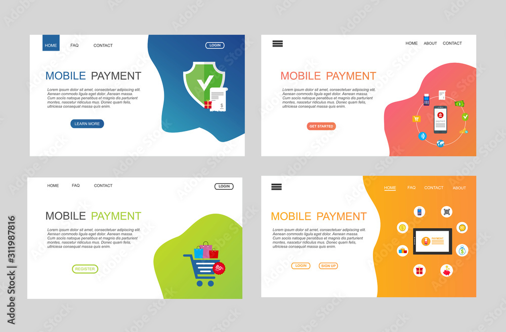 Material flat design icons set for online payment online. Internet payments, protection money transfer, online bank vector illustration. Landing page template Material flat design icons set for online payment online. Internet payments, protection money transfer, online bank vector illustration. Landing page template