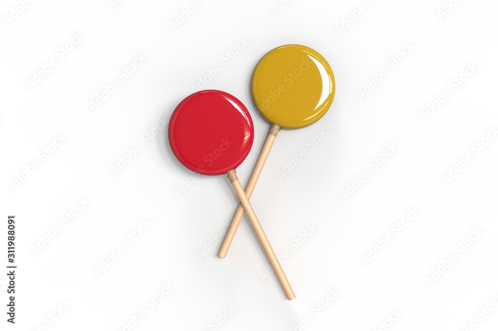 Blank lollipop packaging for branding, 3d render illustration, Blank lollipop packaging for branding, 3d render illustration,