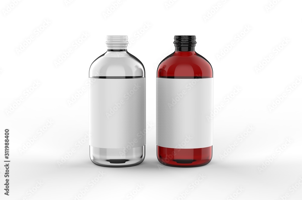 Blank Cocktail Classic Tonic Syrup For Branding, 3d render illustration. Blank Cocktail Classic Tonic Syrup For Branding, 3d render illustration.