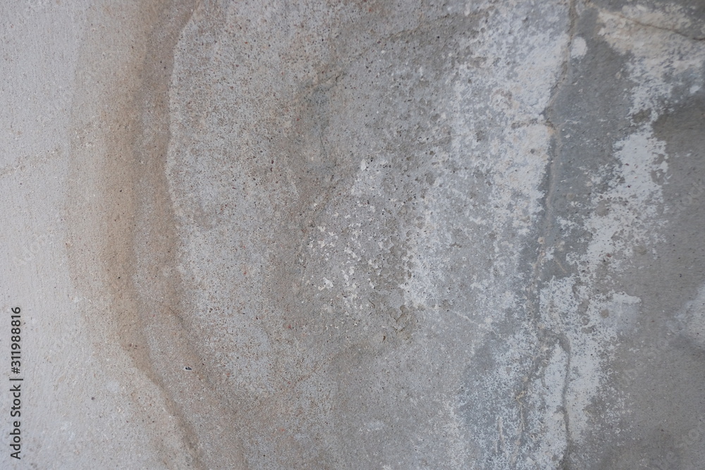 Cement wall painted in white, broken, molded, black, dirty, concept background image Cement wall painted in white, broken, molded, black, dirty, concept background image