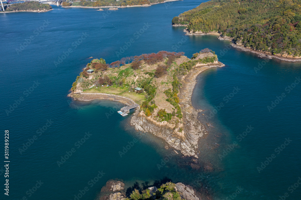 能島(愛媛県今治市/しまなみ海道) 空撮 能島(愛媛県今治市/しまなみ海道) 空撮