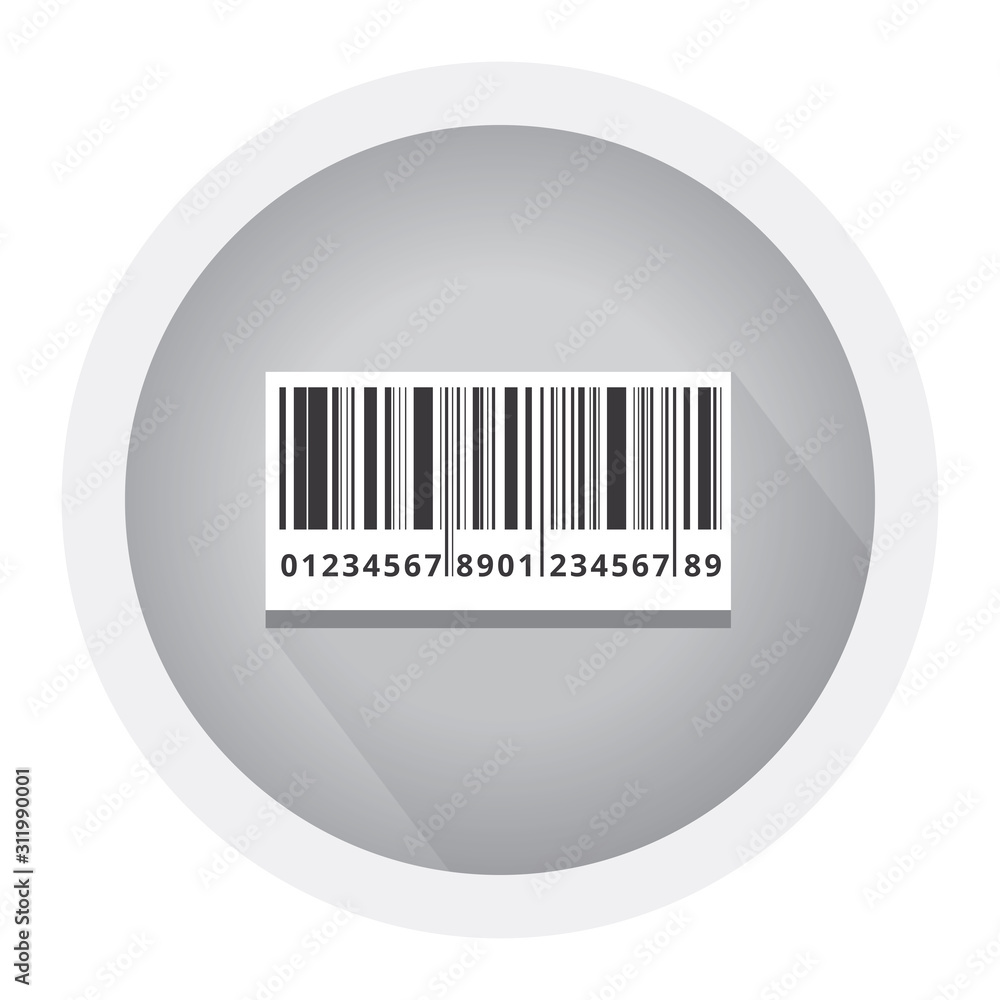 Bar code icon vector with numbers and pattern of parallel lines.vector design. Black and white icon Bar code icon vector with numbers and pattern of parallel lines.vector design. Black and white icon