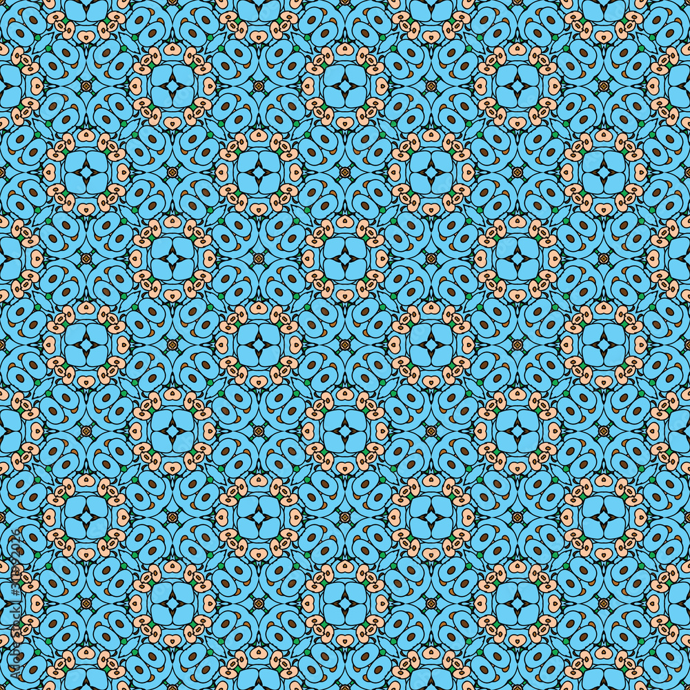 Abstract vector repeating pattern. Seamless pattern for fabric, paper