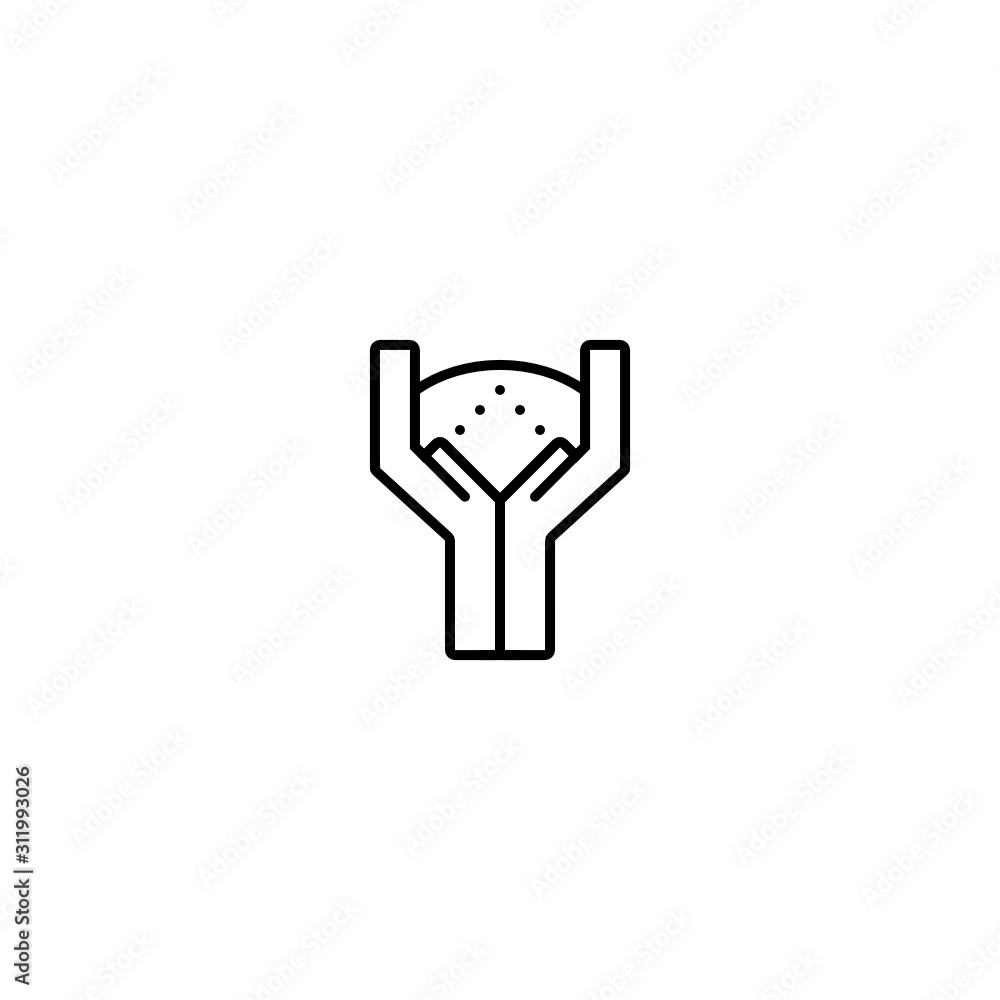 Rice Harvest Gardening Icon, Logo, Vector Rice Harvest Gardening Icon, Logo, Vector