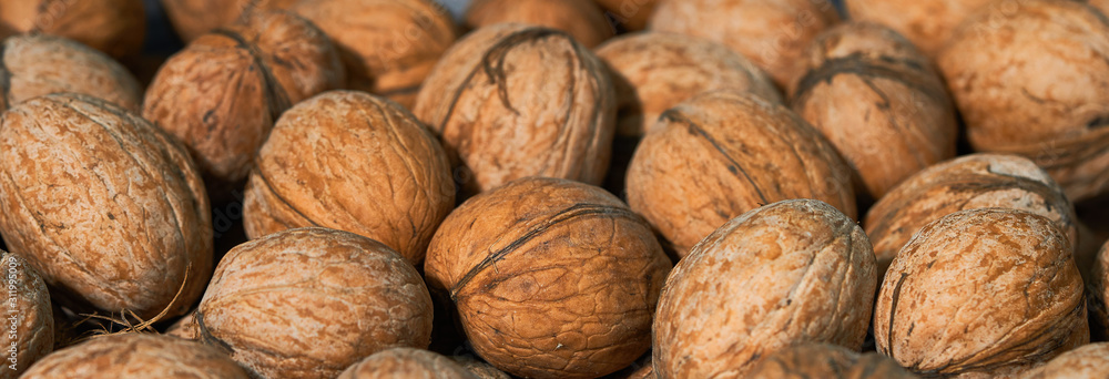 walnuts lie on the table walnuts lie on the table