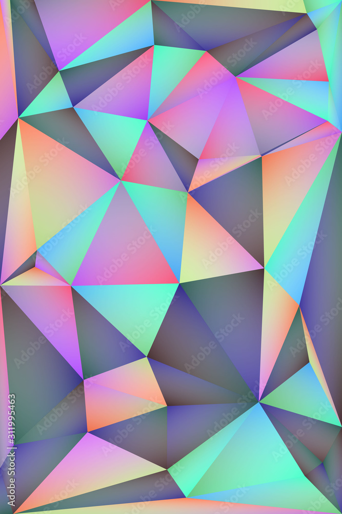 Multi-color geometric triangular low poly abstract background. Creative illustration in halftone style with gradient. Triangular pattern for your business design. Multi-color geometric triangular low poly abstract background. Creative illustration in halftone style with gradient. Triangular pattern for your business design.