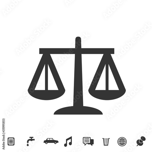 balance scale icon vector illustration for website and graphic design symbol