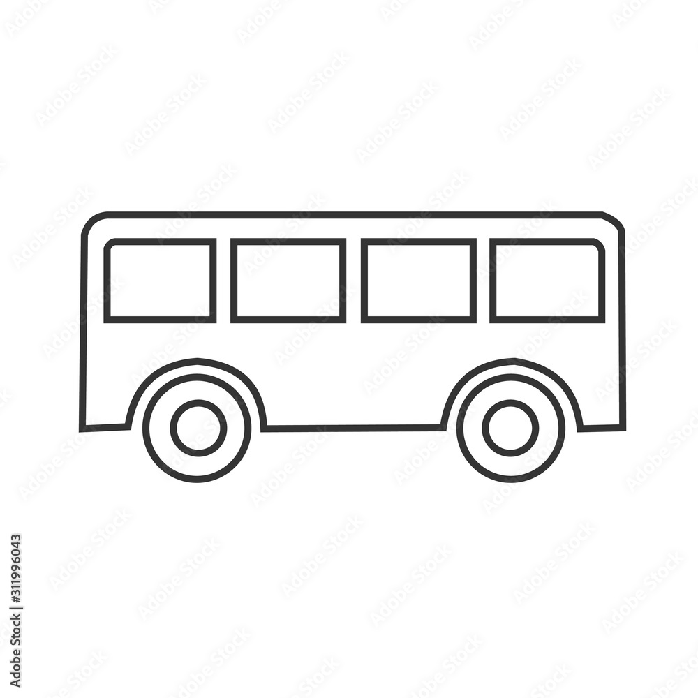 bus icon vector illustration for website and graphic design symbol