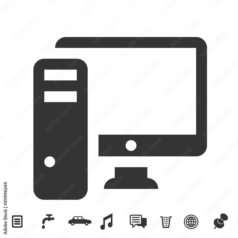 desktop computer icon vector illustration for website and graphic design symbol desktop computer icon vector illustration for website and graphic design symbol