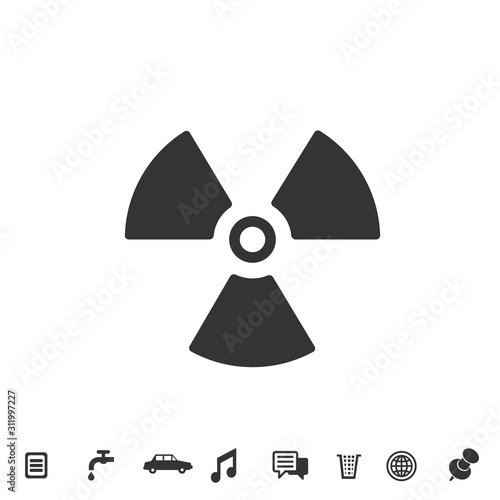 radiation icon vector illustration for website and graphic design symbol