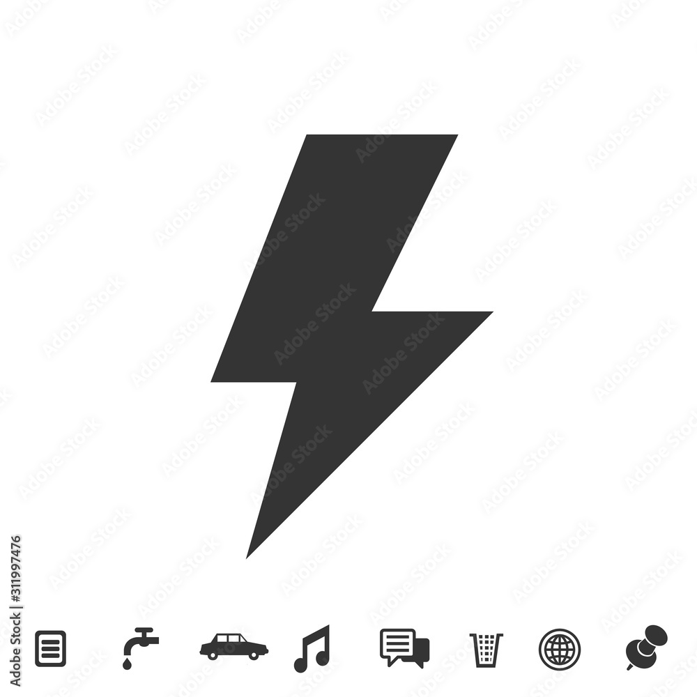 flash thunder icon vector illustration for website and graphic design symbol flash thunder icon vector illustration for website and graphic design symbol