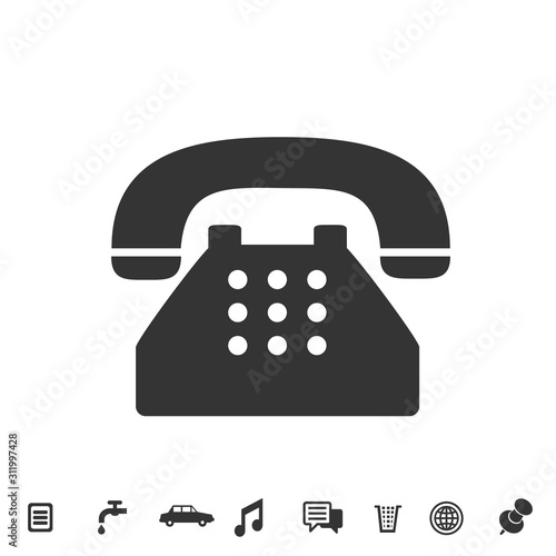 telephone icon vector illustration for website and graphic design symbol