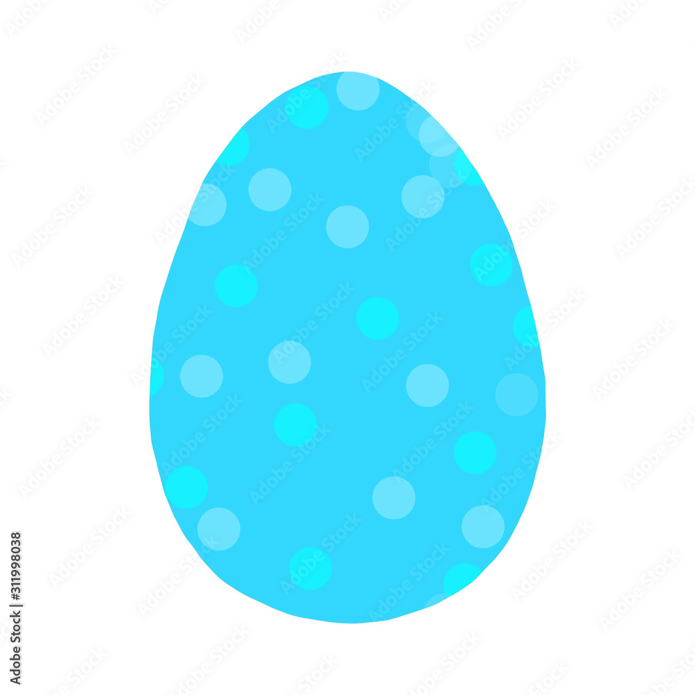 Hand drawn Easter egg isolated on white background. Pattern of dots and lines. Hello spring. Design element Hand drawn Easter egg isolated on white background. Pattern of dots and lines. Hello spring. Design element