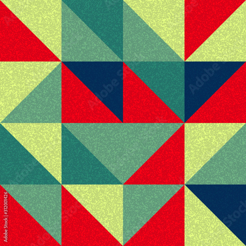 Seamless pattern with random colored triangles Generative Art background illustration