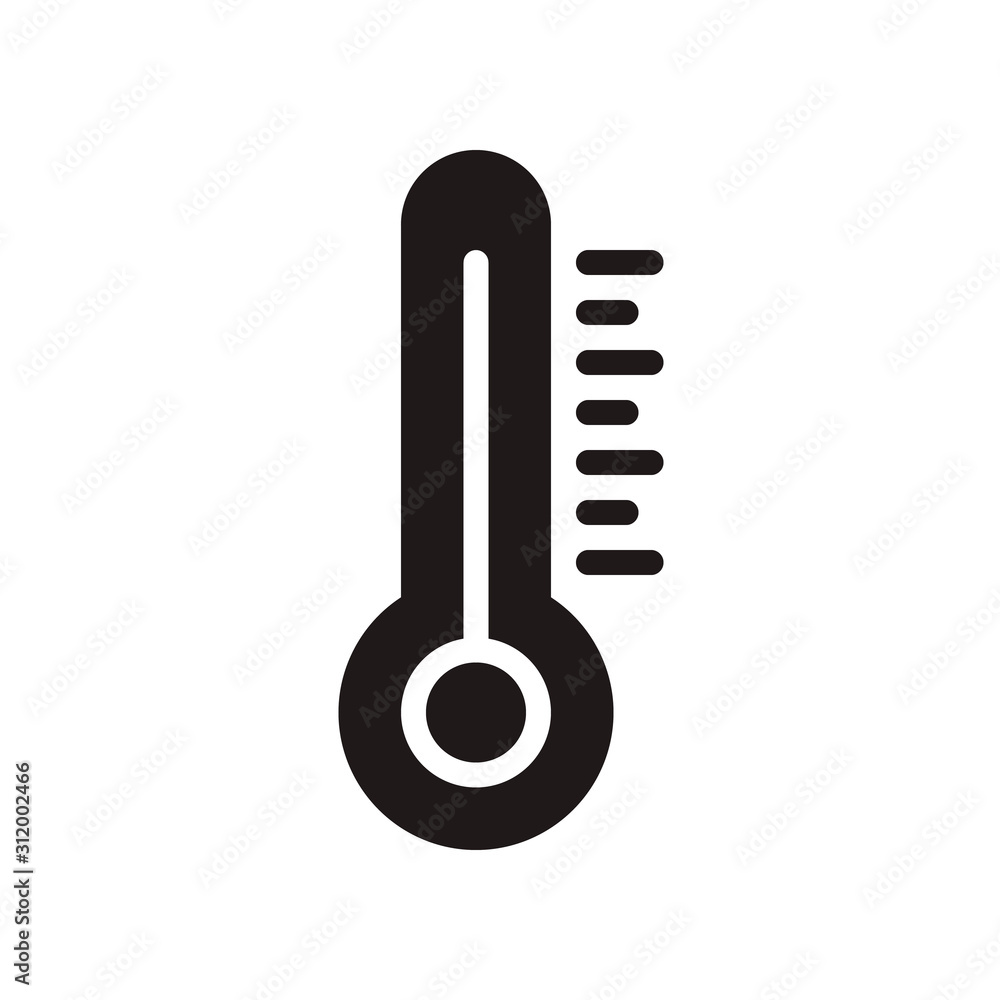 Thermometer icon in trendy flat style design. Vector graphic illustration. Suitable for website design, logo, app, and ui. EPS 10. Thermometer icon in trendy flat style design. Vector graphic illustration. Suitable for website design, logo, app, and ui. EPS 10.