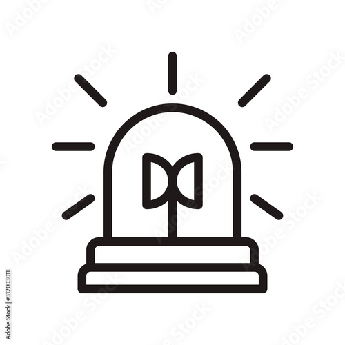 Siren icon in trendy outline style design. Vector graphic illustration. Suitable for website design, logo, app, and ui. Editable vector stroke. EPS 10.