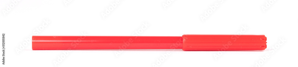 Red felt-tip pen isolated Red felt-tip pen isolated