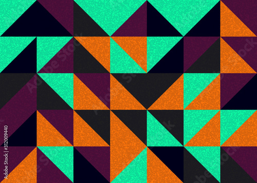 Pattern with random colored triangles Generative Art background illustration