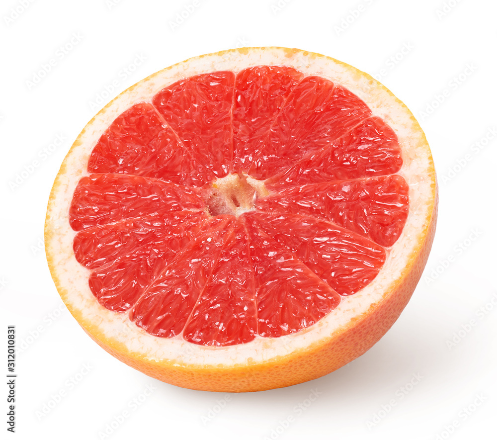 Half of grapefruit isolated on white background. Half of grapefruit isolated on white background.