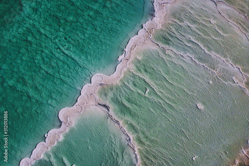 View on Dead Sea in Israel. Aerial photography and tourism in Israel