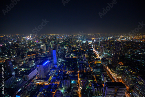 panorama nocturne sur Bangkok