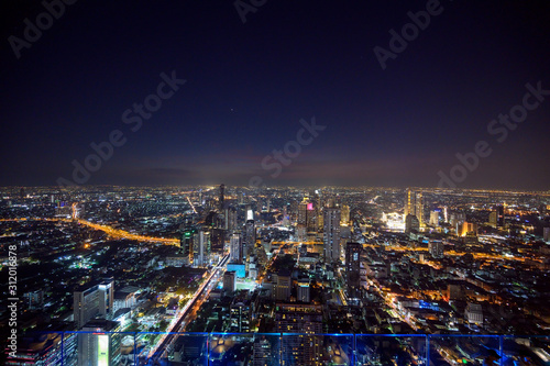 panorama nocturne sur Bangkok