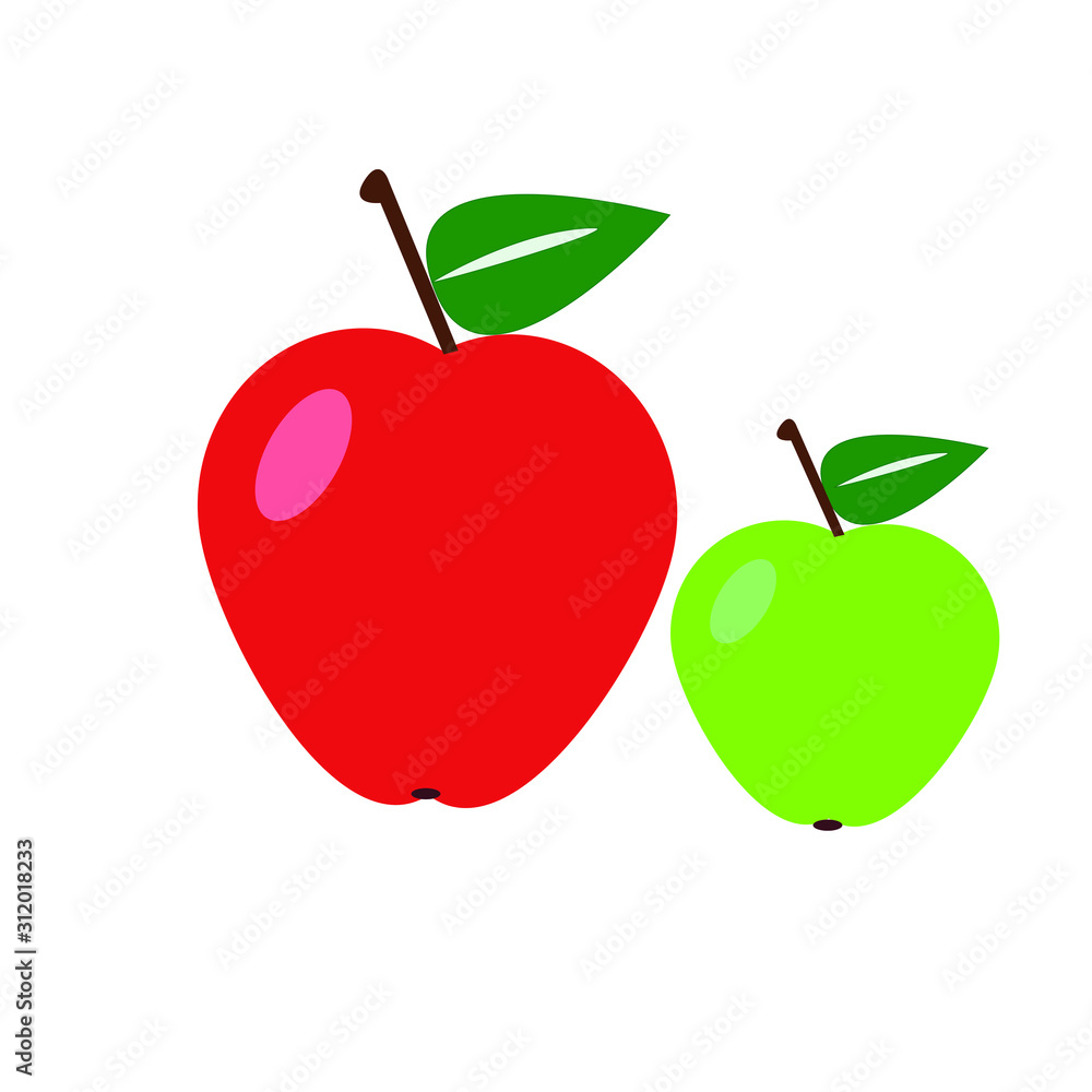Fototapeta premium vector illustration of an apple