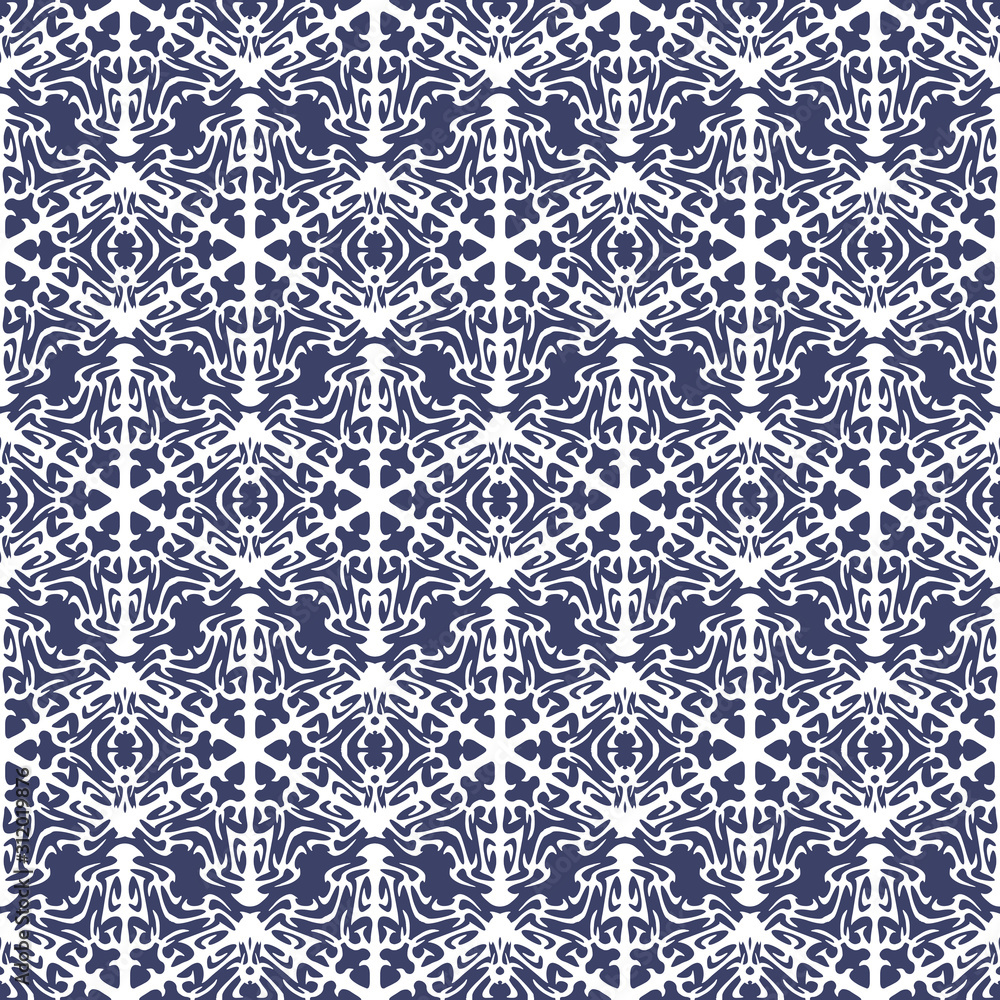 Snowflakes seamless pattern - vector background for continuous replicate. Snowflakes seamless pattern - vector background for continuous replicate.