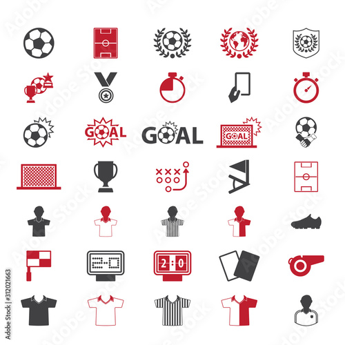Soccer, Football Icons Set	