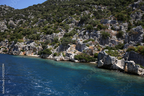 Journey to the shores of the Kekova island in the Mediterranean Sea, under water and on the island are the ruins of an ancient antique city that sank in the second century AD.