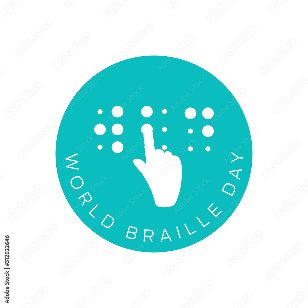 Design for annual celebration of World Braille Day (January 4) Design for annual celebration of World Braille Day (January 4)