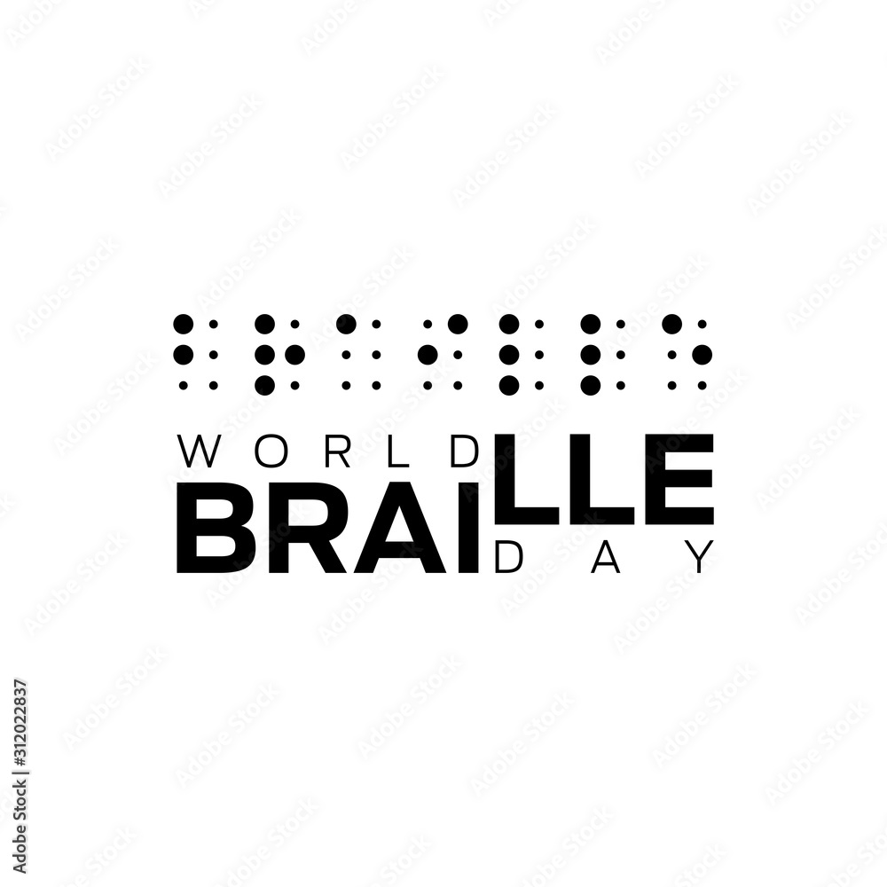 Design for annual celebration of World Braille Day (January 4) Design for annual celebration of World Braille Day (January 4)