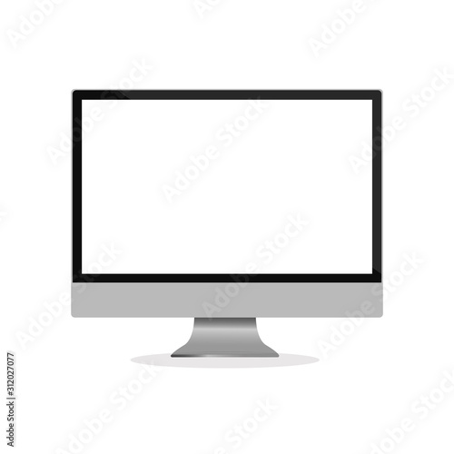 Black computer illustration on a white background vector