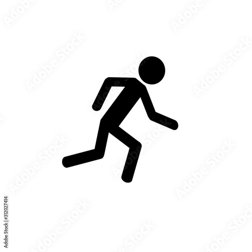 Runner action figure icon. A simple illustration of an element from the concept of behavior. Isolated on a white background. © Татьяна Лесогор