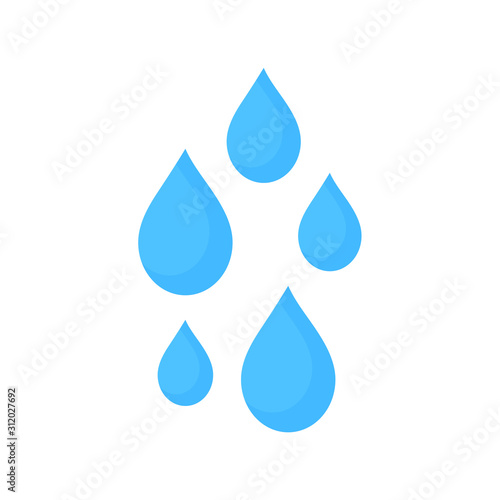 Drops of water falling from the sky icon-vector