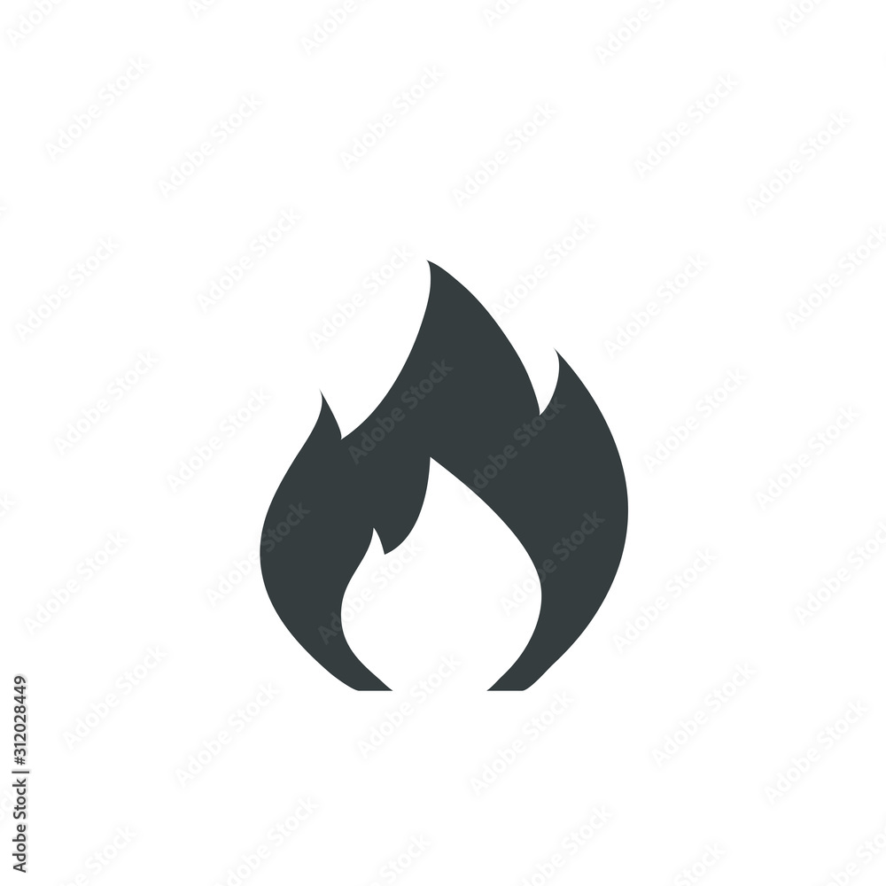 Hot Flame Icon Vector Illustration Hot Flame Icon Vector Illustration