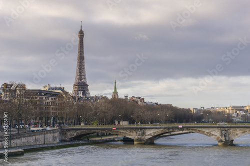 The Eiffel Tower on a mild Winter day in December © iammattdoran